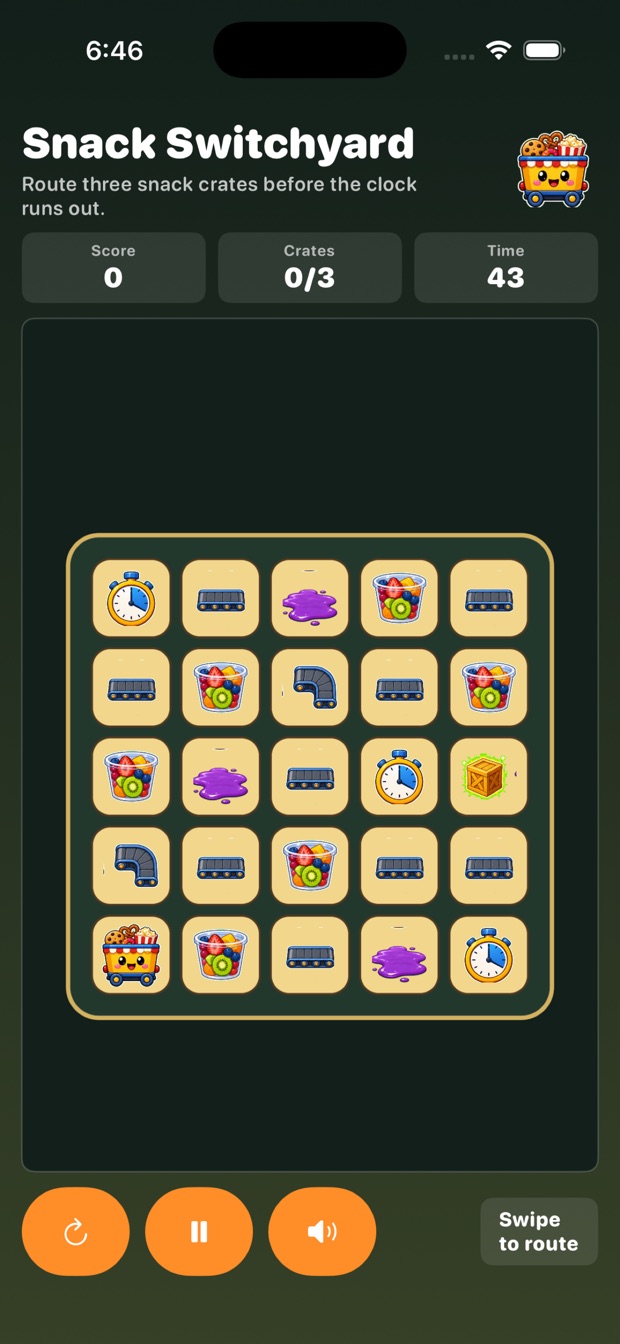 Snack Switchyard app screenshot
